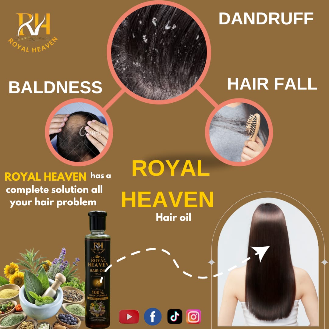 Royal Heaven Herbal Hair Oil – 100% Natural Growth Formula