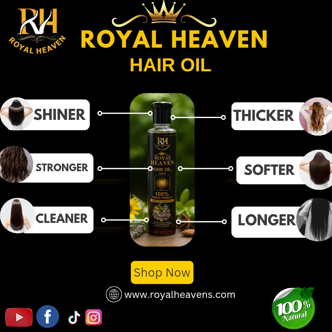 Royal Heaven Herbal Hair Oil – 100% Natural Growth Formula
