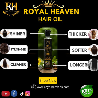 Royal Heaven Herbal Hair Oil – 100% Natural Growth Formula